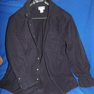 Vintage Carhartt Men's Button Down Black Long Sleeve Cotton Dress Shirt - 2X Reg